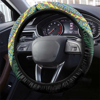Tafea Tribal Tattoo with Namele Leaves Steering Wheel Cover LT03 - Polynesian Pride