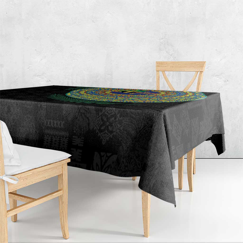 Tafea Tribal Tattoo with Namele Leaves Tablecloth LT03 - Polynesian Pride