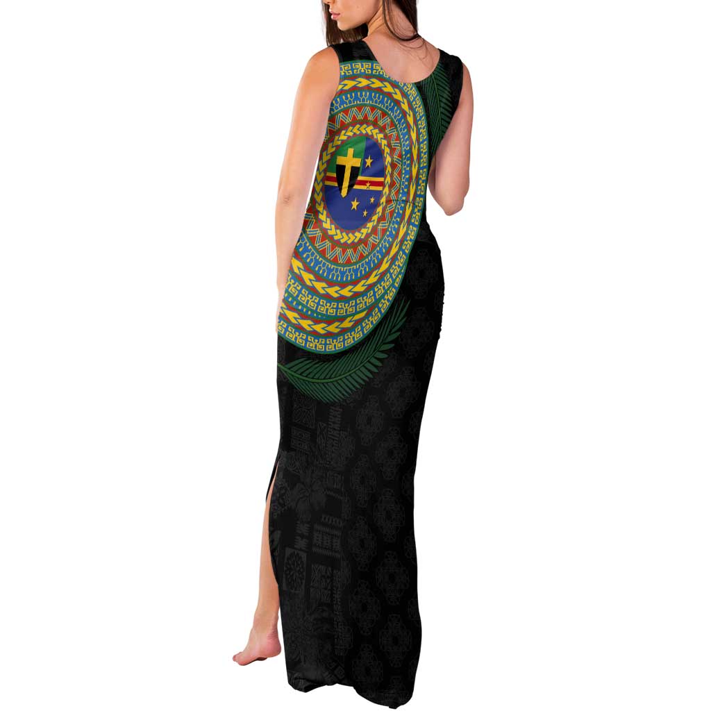 Tafea Tribal Tattoo with Namele Leaves Tank Maxi Dress