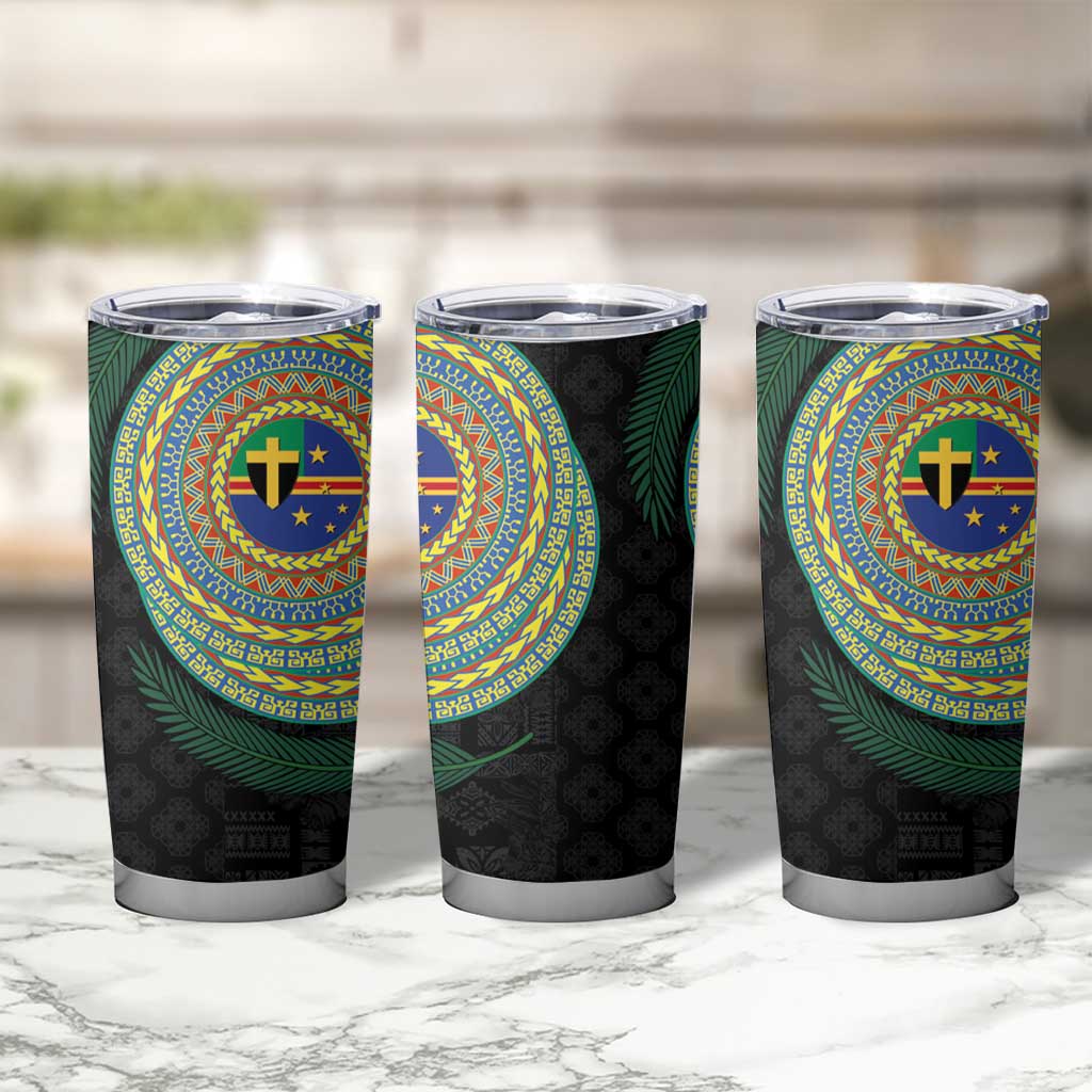 Tafea Tribal Tattoo with Namele Leaves Tumbler Cup