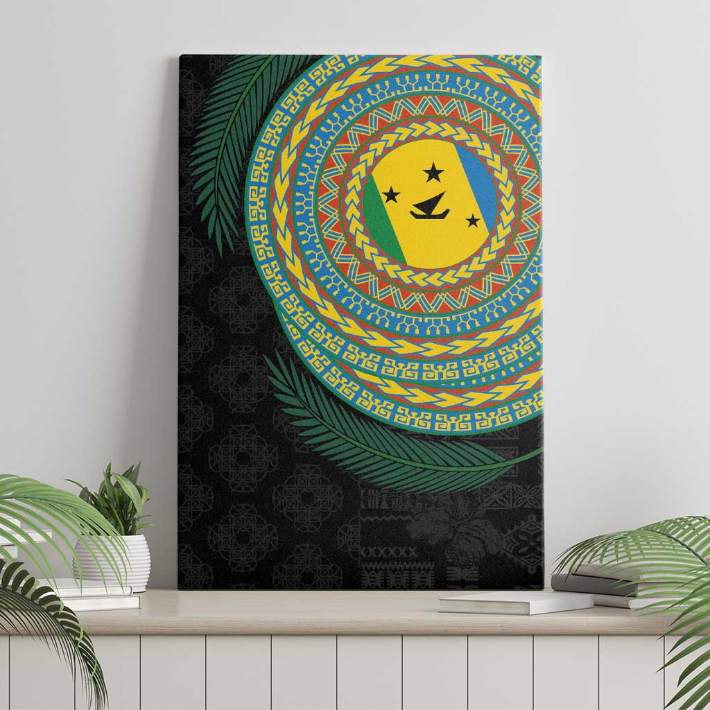 Malampa Tribal Tattoo with Namele Leaves Canvas Wall Art LT03 - Polynesian Pride