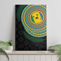 Malampa Tribal Tattoo with Namele Leaves Canvas Wall Art LT03 - Polynesian Pride