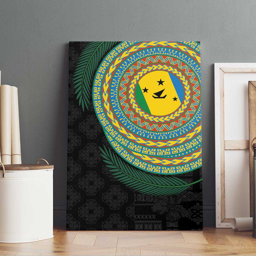 Malampa Tribal Tattoo with Namele Leaves Canvas Wall Art LT03 - Polynesian Pride