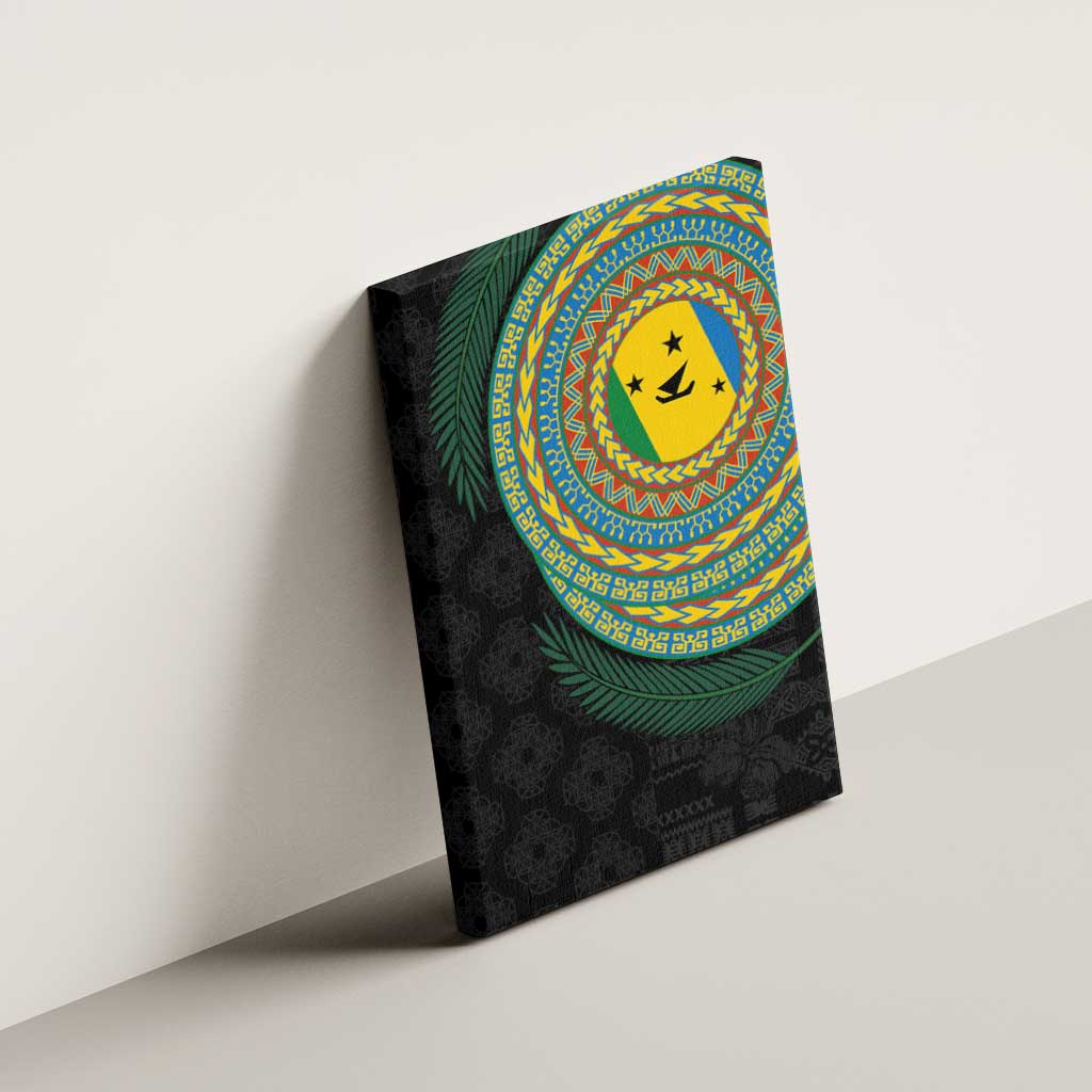 Malampa Tribal Tattoo with Namele Leaves Canvas Wall Art LT03 - Polynesian Pride