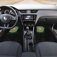 Malampa Tribal Tattoo with Namele Leaves Car Mats LT03 Set 2pcs - Front Black - Polynesian Pride