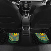 Malampa Tribal Tattoo with Namele Leaves Car Mats LT03 Set 2pcs - Back Black - Polynesian Pride