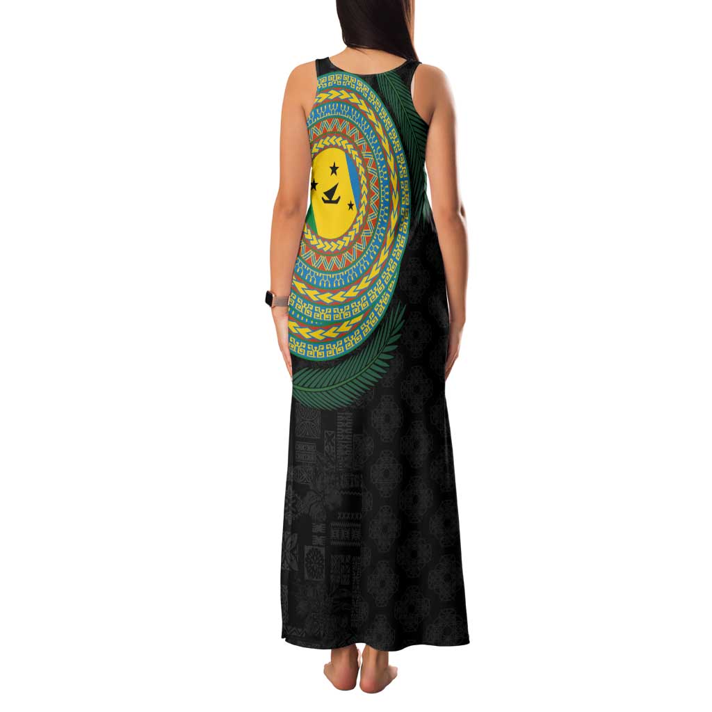 Malampa Tribal Tattoo with Namele Leaves Family Matching Tank Maxi Dress and Hawaiian Shirt LT03 - Polynesian Pride