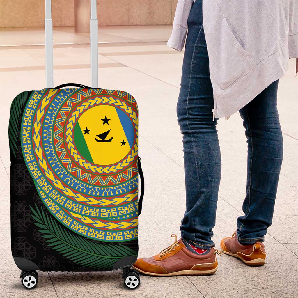 Malampa Tribal Tattoo with Namele Leaves Luggage Cover