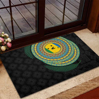 Malampa Tribal Tattoo with Namele Leaves Rubber Doormat LT03 - Polynesian Pride