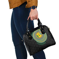 Malampa Tribal Tattoo with Namele Leaves Shoulder Handbag