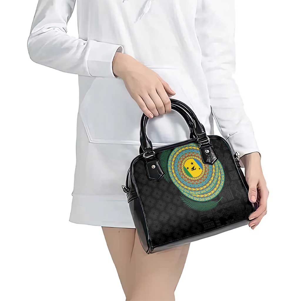 Malampa Tribal Tattoo with Namele Leaves Shoulder Handbag