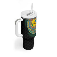 Malampa Tribal Tattoo with Namele Leaves Tumbler With Handle