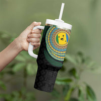 Malampa Tribal Tattoo with Namele Leaves Tumbler With Handle