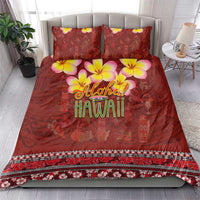 Aloha Plumeria Flowers Bedding Set With Hawaiian Style Tapa Tribal LT03 - Polynesian Pride