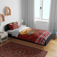 Aloha Plumeria Flowers Bedding Set With Hawaiian Style Tapa Tribal LT03 - Polynesian Pride