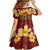 Aloha Plumeria Flowers Family Matching Off Shoulder Short Dress and Hawaiian Shirt With Hawaiian Style Tapa Tribal