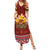 Aloha Plumeria Flowers Family Matching Summer Maxi Dress and Hawaiian Shirt With Hawaiian Style Tapa Tribal