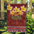 Aloha Plumeria Flowers Garden Flag With Hawaiian Style Tapa Tribal