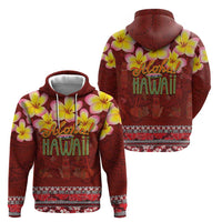 Aloha Plumeria Flowers Hoodie With Hawaiian Style Tapa Tribal