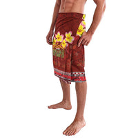 Aloha Plumeria Flowers Lavalava With Hawaiian Style Tapa Tribal LT03 - Polynesian Pride
