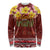 Aloha Plumeria Flowers Long Sleeve Shirt With Hawaiian Style Tapa Tribal