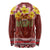 Aloha Plumeria Flowers Long Sleeve Shirt With Hawaiian Style Tapa Tribal