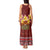 Aloha Plumeria Flowers Tank Maxi Dress With Hawaiian Style Tapa Tribal