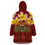 Aloha Plumeria Flowers Wearable Blanket Hoodie With Hawaiian Style Tapa Tribal