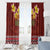 Aloha Plumeria Flowers Window Curtain With Hawaiian Style Tapa Tribal