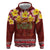 Aloha Plumeria Flowers Zip Hoodie With Hawaiian Style Tapa Tribal