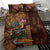 Hawaiian Tiki Mask Surfing Kakau Pattern Bedding Set