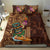 Hawaiian Tiki Mask Surfing Kakau Pattern Bedding Set