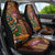 Hawaiian Tiki Mask Surfing Kakau Pattern Car Seat Cover