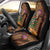 Hawaiian Tiki Mask Surfing Kakau Pattern Car Seat Cover