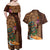 Hawaiian Tiki Mask Surfing Kakau Pattern Couples Matching Off Shoulder Maxi Dress and Hawaiian Shirt