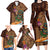 Hawaiian Tiki Mask Surfing Kakau Pattern Family Matching Long Sleeve Bodycon Dress and Hawaiian Shirt