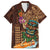 Hawaiian Tiki Mask Surfing Kakau Pattern Family Matching Summer Maxi Dress and Hawaiian Shirt