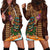 Hawaiian Tiki Mask Surfing Kakau Pattern Hoodie Dress