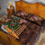 Hawaiian Tiki Mask Surfing Kakau Pattern Quilt Bed Set