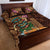 Hawaiian Tiki Mask Surfing Kakau Pattern Quilt Bed Set