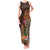 Hawaiian Tiki Mask Surfing Kakau Pattern Tank Maxi Dress