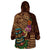 Hawaiian Tiki Mask Surfing Kakau Pattern Wearable Blanket Hoodie