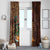 Hawaiian Tiki Mask Surfing Kakau Pattern Window Curtain