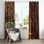 Hawaiian Tiki Mask Surfing Kakau Pattern Window Curtain