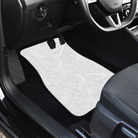 Niue White Sunday Car Mats Hiapo Tribal Art Tattoos - Polynesian Pride