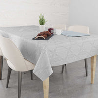 Niue White Sunday Tablecloth Hiapo Tribal Art Tattoos LT03 - Polynesian Pride