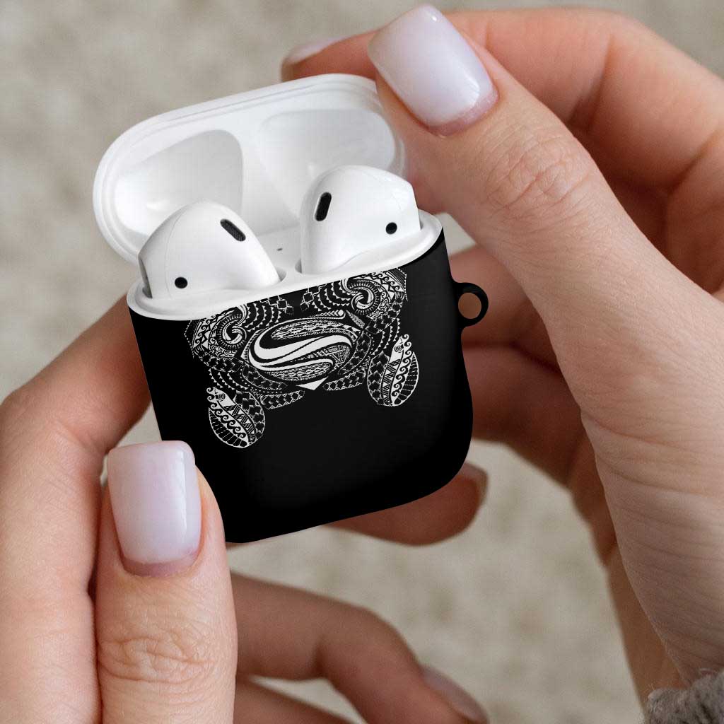 Super Samoan Traditional Tribal Art Tattoos AirPods Case Black Color LT03 - Polynesian Pride