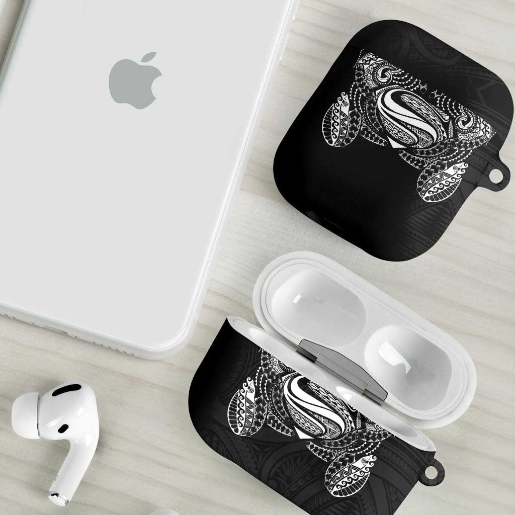 Super Samoan Traditional Tribal Art Tattoos AirPods Case Black Color LT03 - Polynesian Pride