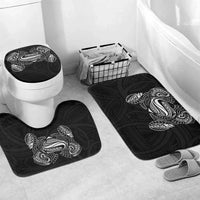 Super Samoan Traditional Tribal Art Tattoos Bathroom Set Black Color LT03 Mat Set Only (3 pcs) One Size Black - Polynesian Pride