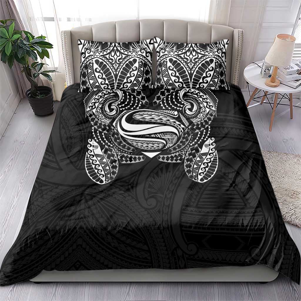 Super Samoan Traditional Tribal Art Tattoos Bedding Set Black Color - Polynesian Pride
